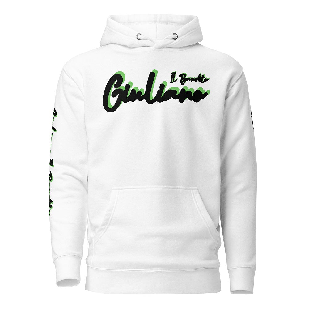 Giuliano il Bandito Pull-Sweat Hoodie unisexe à capuche avec poche avant.