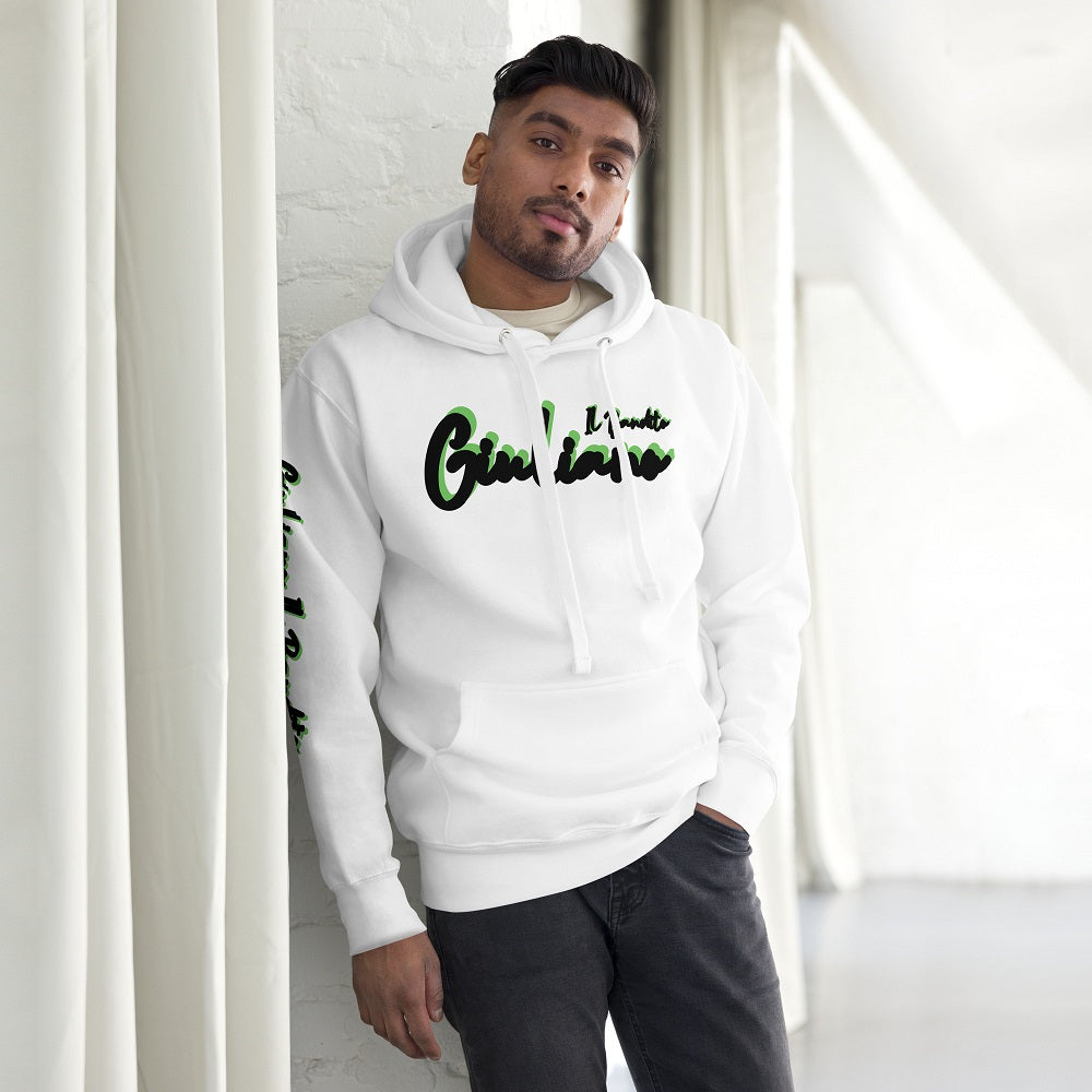 Giuliano il Bandito Pull-Sweat Hoodie unisexe à capuche avec poche avant.