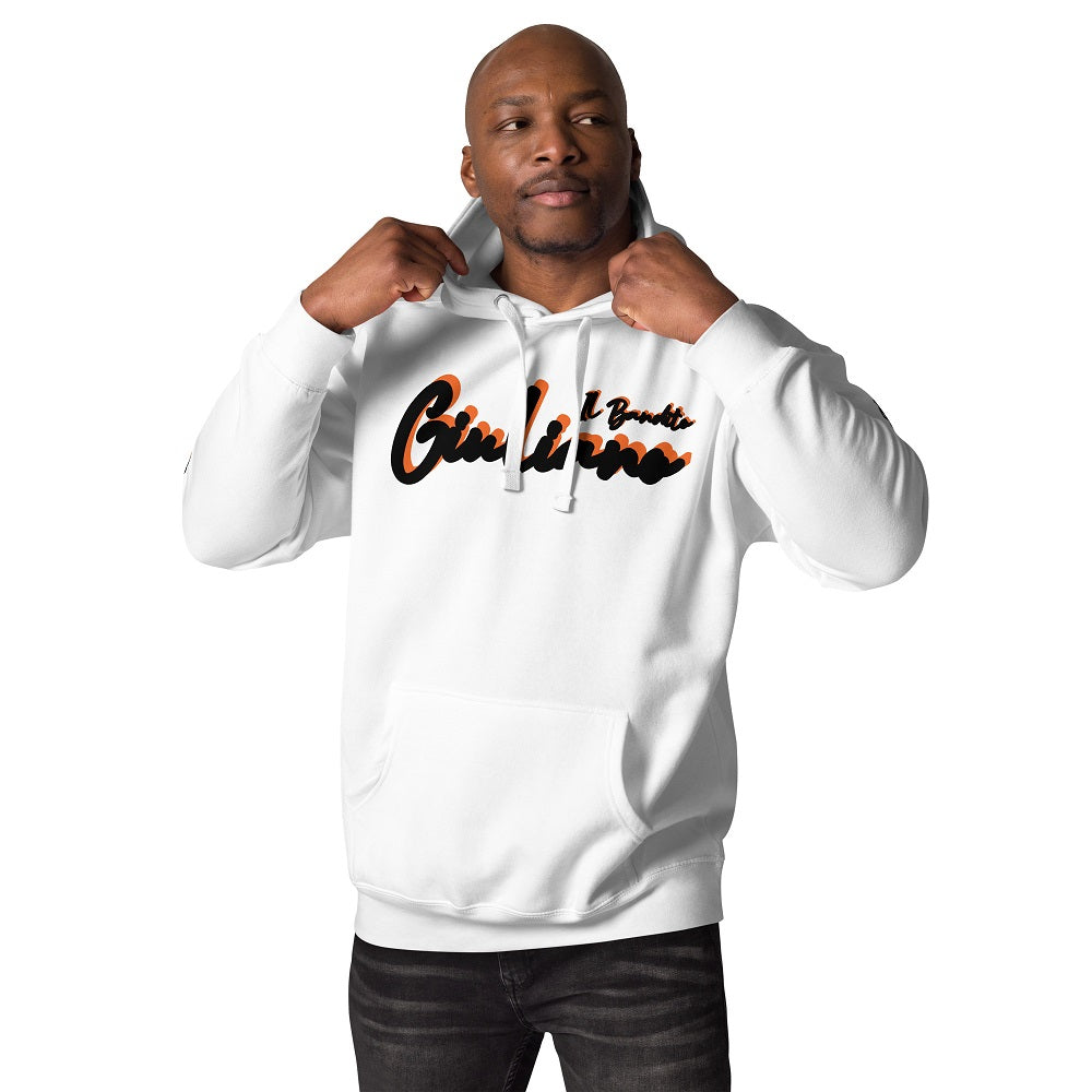Giuliano il Bandito Pull-Sweat Hoodie unisexe à capuche avec poche avant.