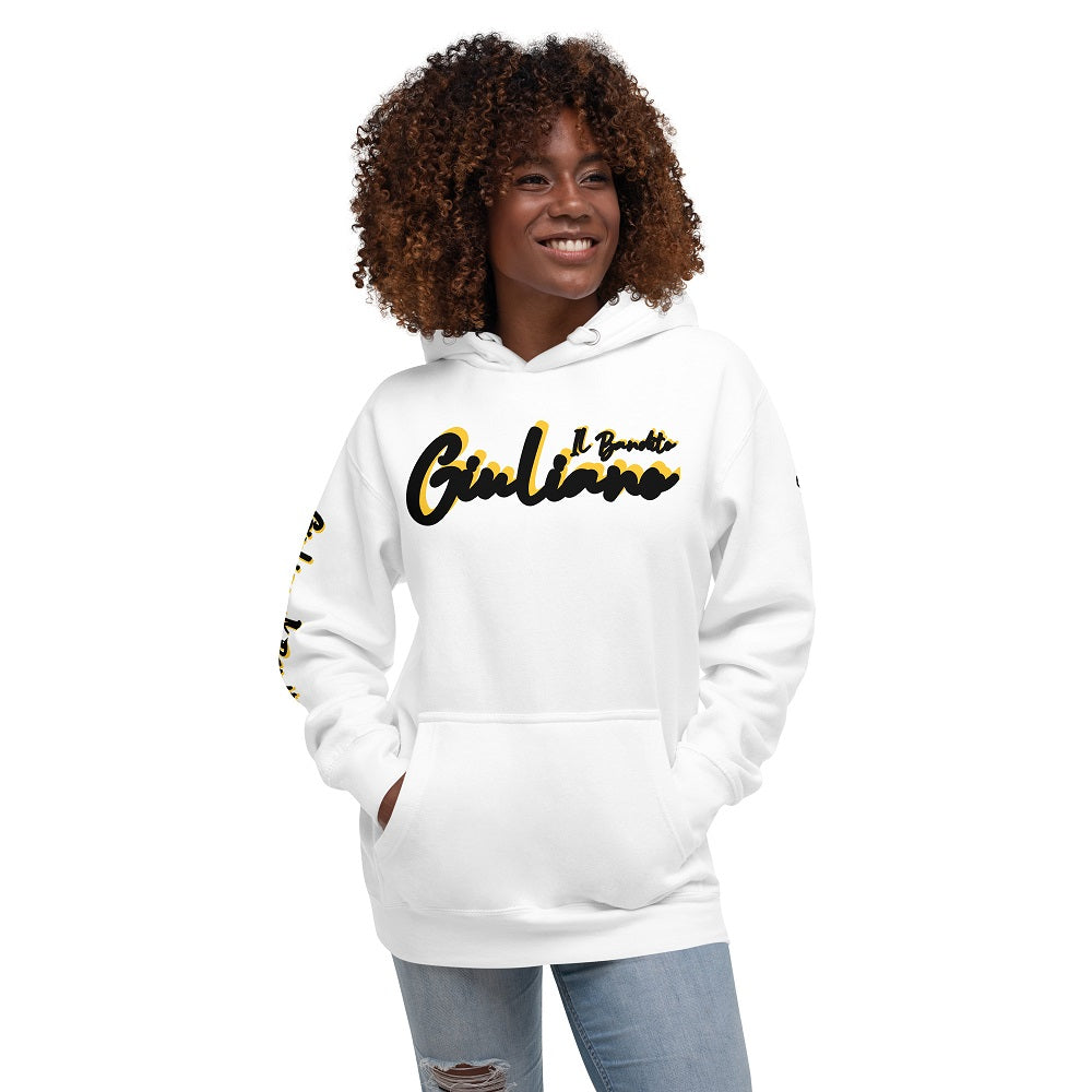 Giuliano il Bandito Pull-Sweat Hoodie unisexe à capuche avec poche avant.