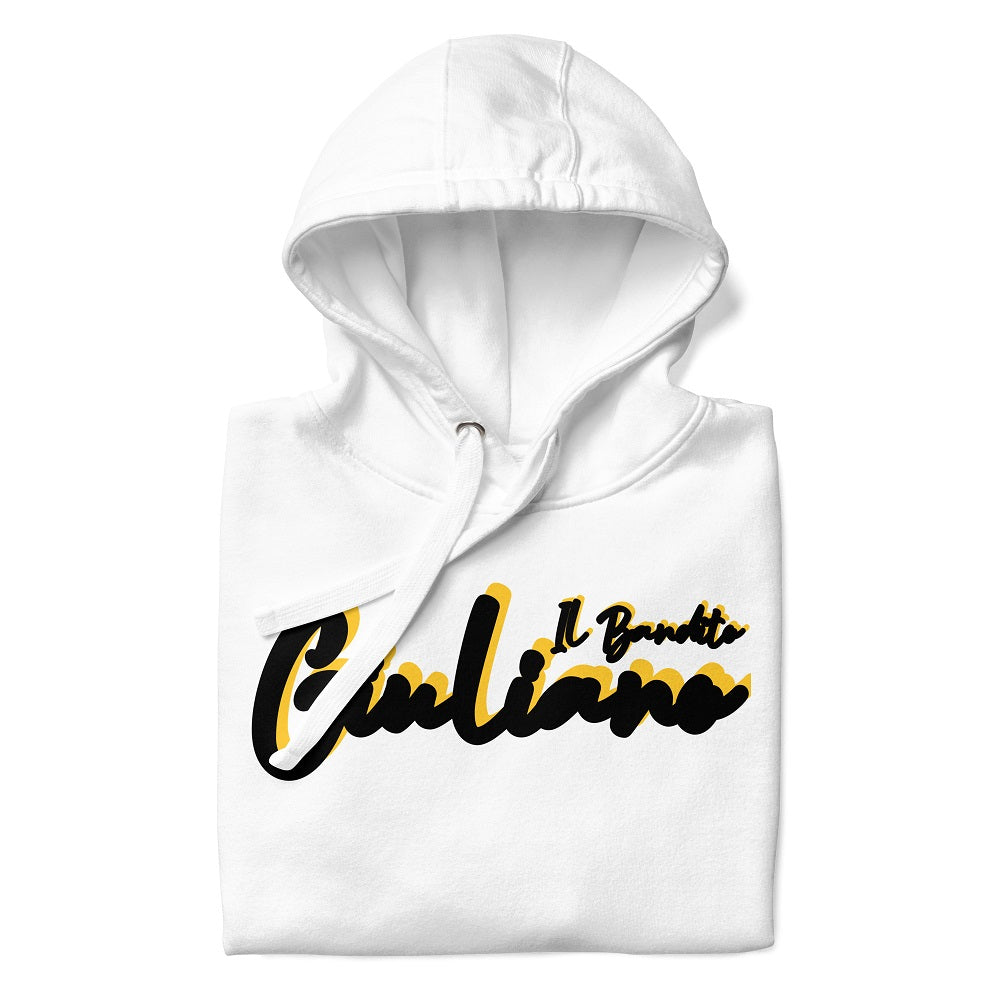 Giuliano il Bandito Pull-Sweat Hoodie unisexe à capuche avec poche avant.