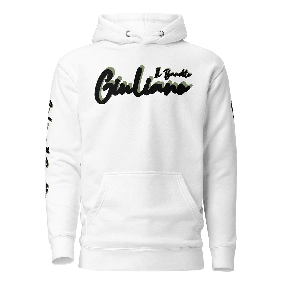 Giuliano il Bandito Pull-Sweat Hoodie unisexe à capuche avec poche avant.