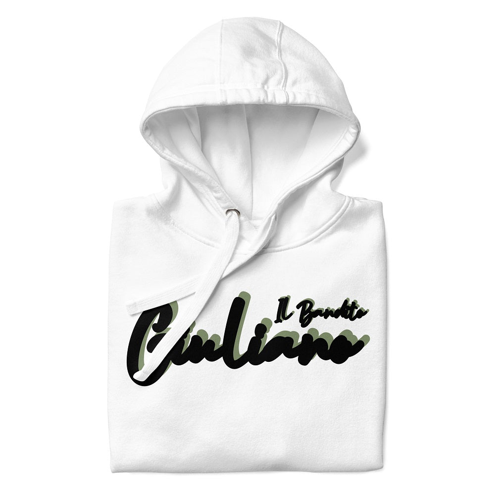 Giuliano il Bandito Pull-Sweat Hoodie unisexe à capuche avec poche avant.