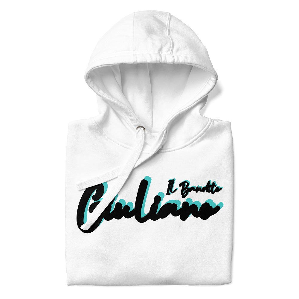 Giuliano il Bandito Pull-Sweat Hoodie unisexe à capuche avec poche avant.