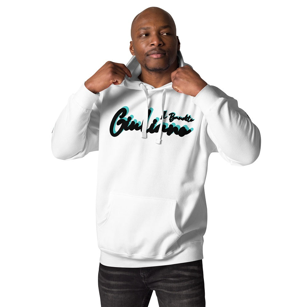 Giuliano il Bandito Pull-Sweat Hoodie unisexe à capuche avec poche avant.