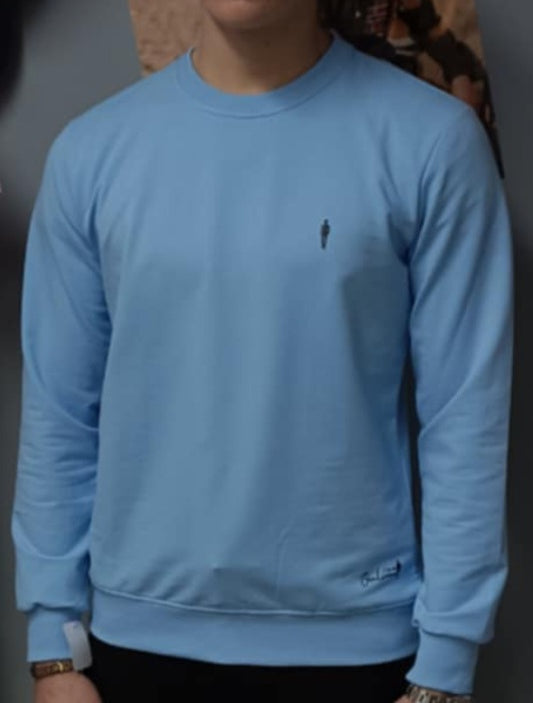 Giuliano il Bandito Pull Bleu Clair: Style Minimaliste, Élégance Assurée.