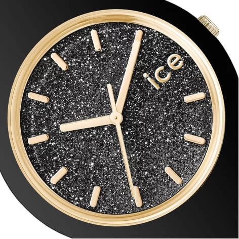 Montre ICE Watch avec Bracelet en Silicone : Glitter Noir - 40mm de Pure Exclusivité.