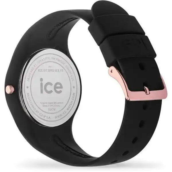 Montre ICE glitter Noir Rose Gold Medium 40 mm.