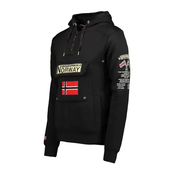 Sweat Unisexe Geographical Norway, Noir : Un Essentiel de la Mode Décontractée.