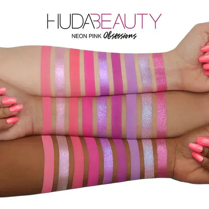 Palette HUDA BEAUTY Rose Obsessions : Sublimez vos yeux avec des Teintes Néon Roses.