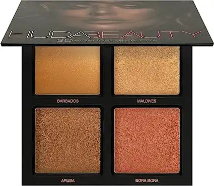 Palette HUDA BEAUTY 3D Highlighter Bronze 30 g : Sculptez et Illuminez avec Style.