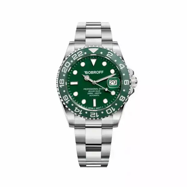 Montre Bobroff BF0005, Ø 41mm, Cadran Vert, unisexe, un accessoire de Caractère.