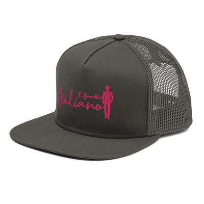 Casquette Giuliano Il Bandito Brodée en Rose, Spécialement Conçue pour la Femme au Style Affirmé